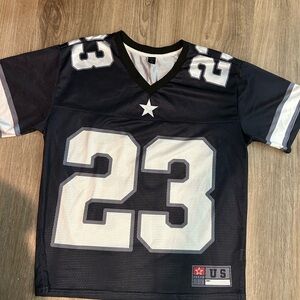 Shein Navy blue and White Sports Jersey